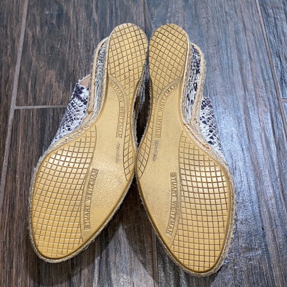 Stuart Weitzman snake print open toe wedges - Picture 3 of 11